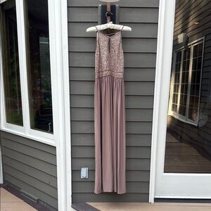 Elegant Mauve Sleeveless Gown by Morgan & Co size 11/12 skirt long